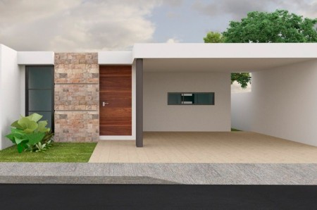 Casa NADIRA en venta de una planta con piscina y 3 recámaras en Conkal Mérida