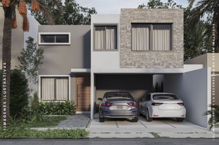 Casa en venta Caucel Merida  de dos plantas y tre recamaras 